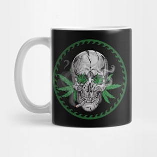 Skull smokes Marijuana Mug